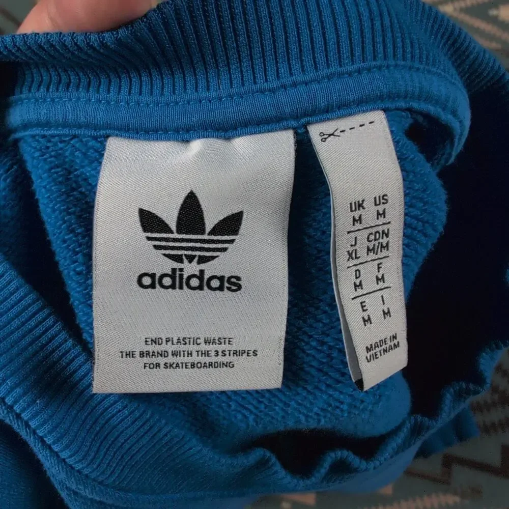 Adidas Originals Shmoofoil Crewneck Sweatshirt Blue Medium Skateboard Streetwear